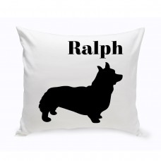 JDS Personalized Gifts Personalized Corgie Classic Silhouette Throw Pillow JMSI2517